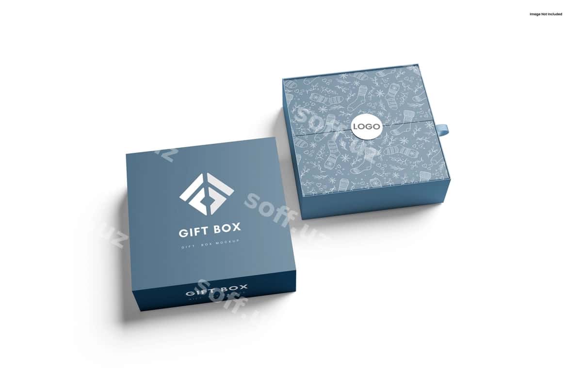 Sovuq quti mockup | Gift box mockup 1