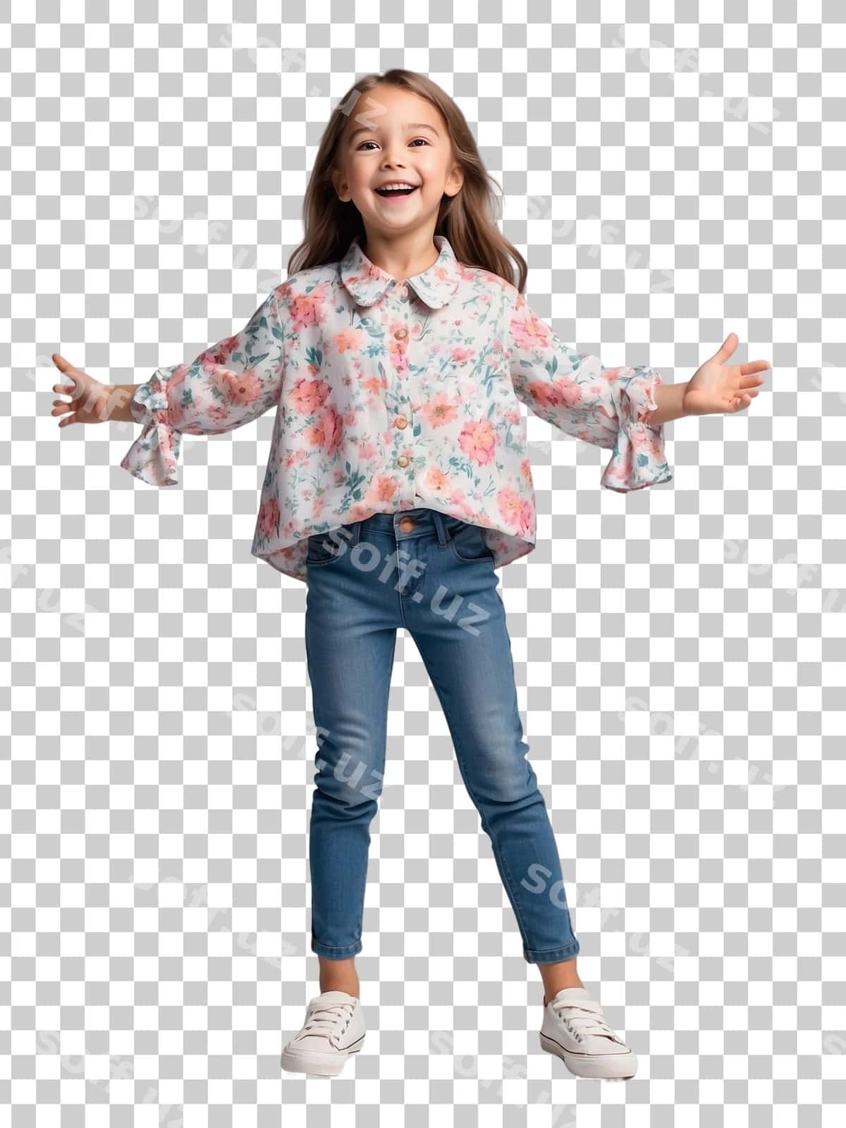 Qo'llarini havoga ko'targan qiz | Girl with her arms out air 1