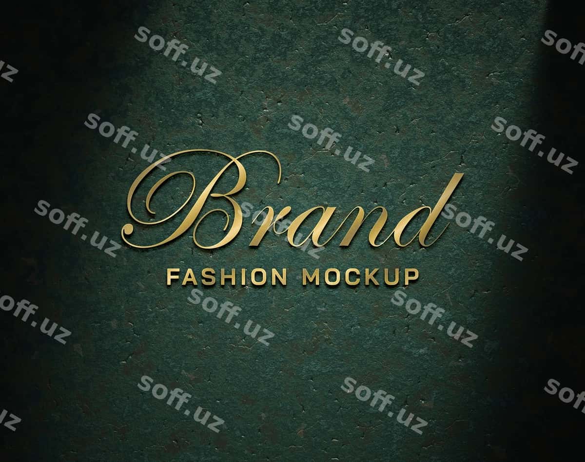 Altin logotip tagline namunasi | Gold logo tagline mockup 1