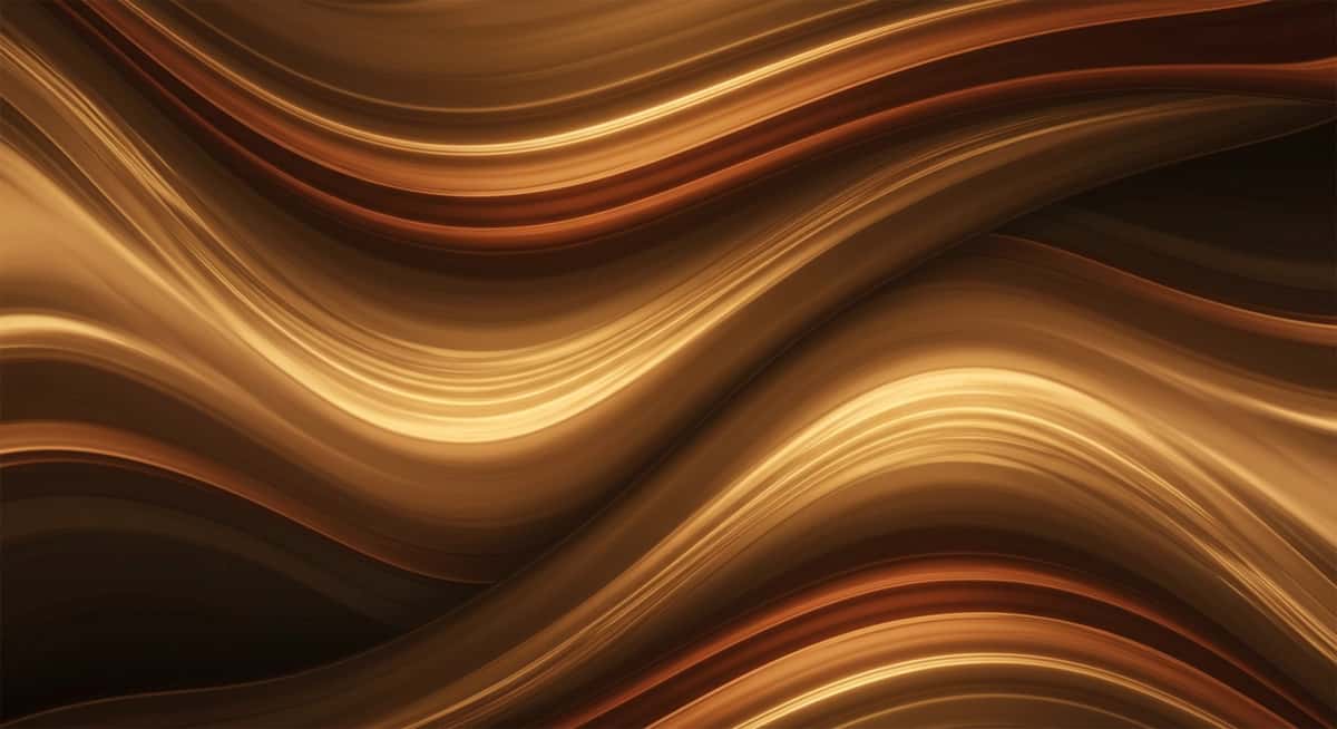 Oltin suyuqlik to'lqinlari mavhum fon | Golden fluid waves abstract background 1