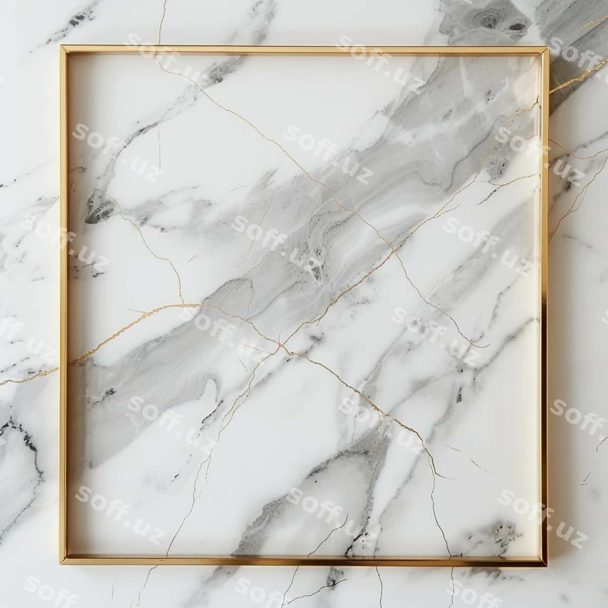 Oltin freym marmar fonda | Golden frame marble background 1