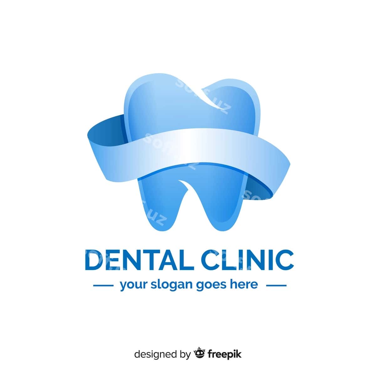 Gradient tish klinikasi logo | Gradient dental clinic logo 1