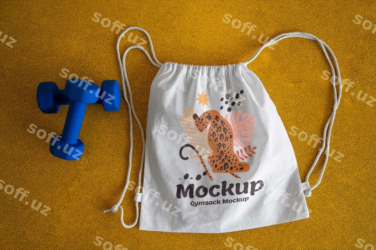 Jymsak mockup dizayni | Gymsack mockup design 1