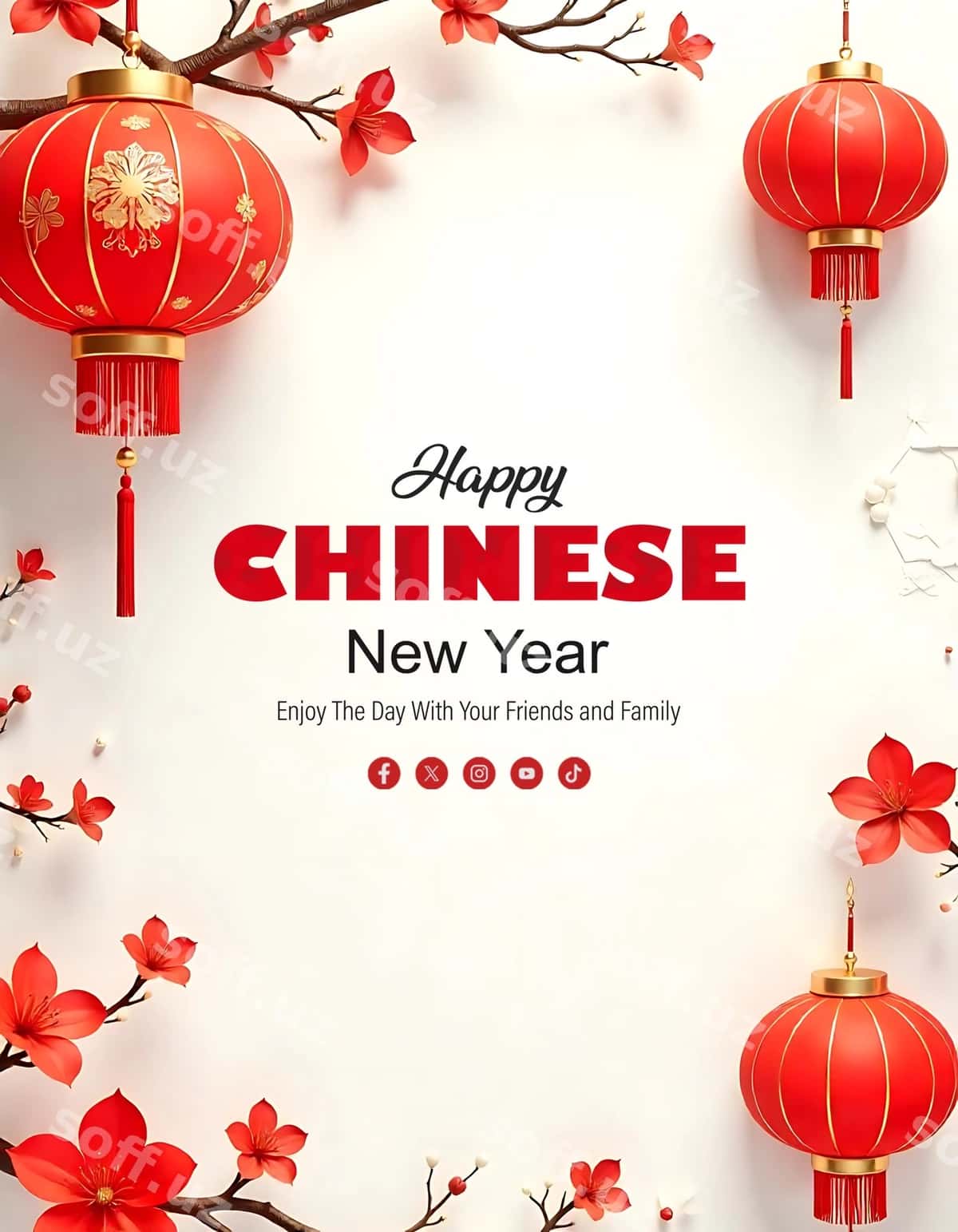 Baxirli Xitoy Yangi yili dizayni | Happy chinese new year design 1
