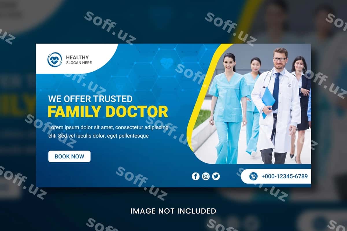 Sog'liqni saqlash tibbiy kompaniyasi banneri | Health care medical company banner 1