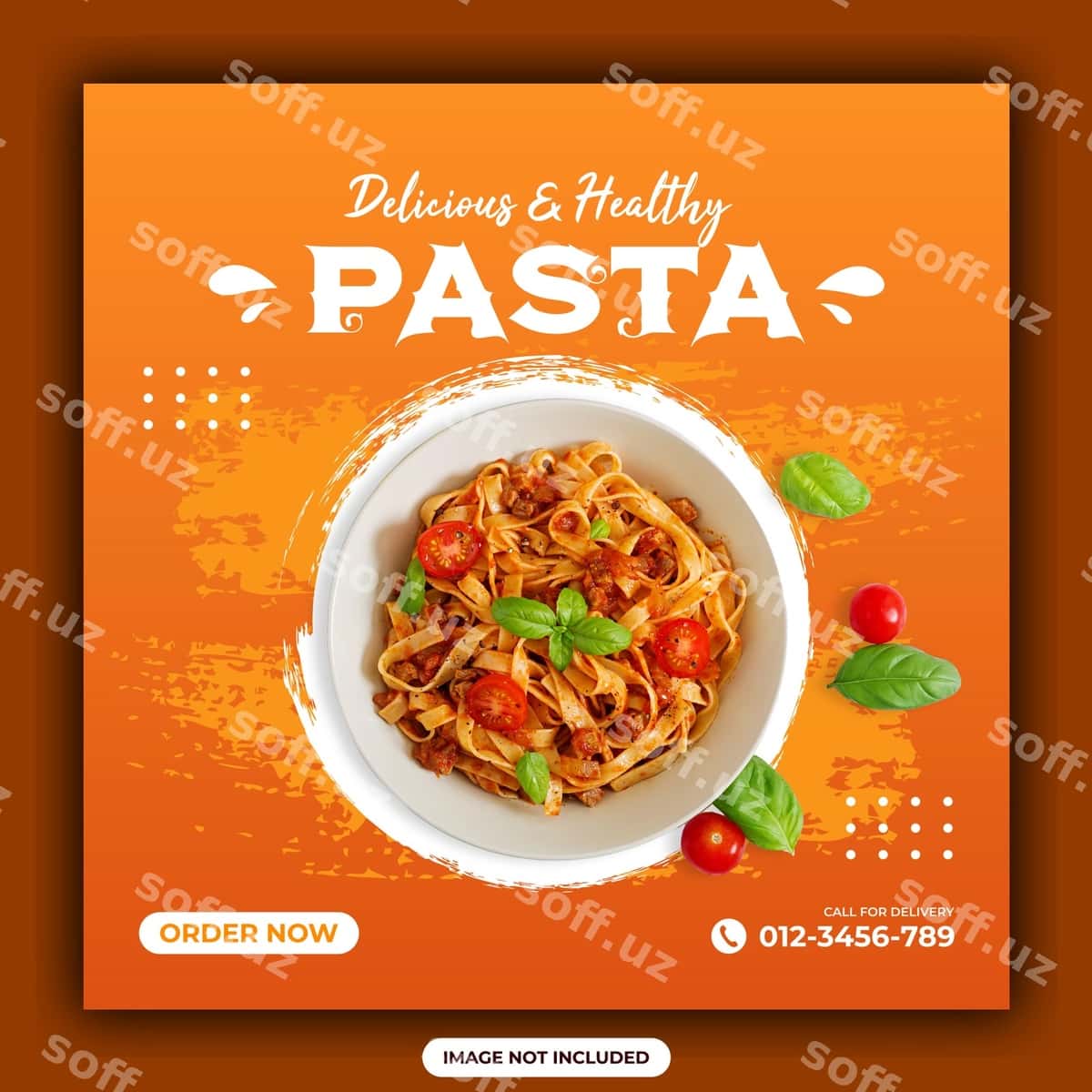 Sog'lom mazali pasta ijtimoiy media posti | Healthy delicious pasta social media post 1