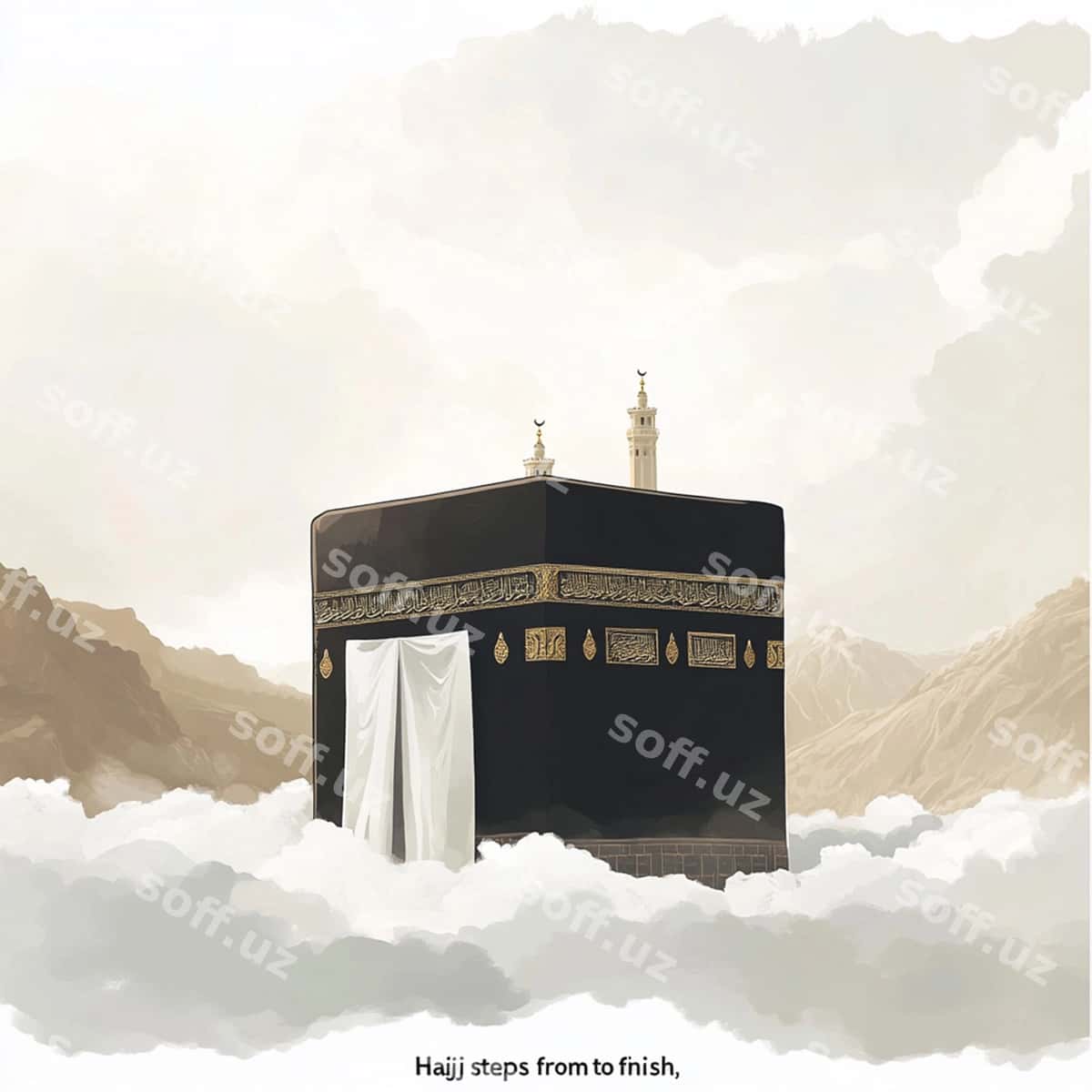 Qutsal qora kub Kaaba rasmi | Holy black cube image kaaba 1