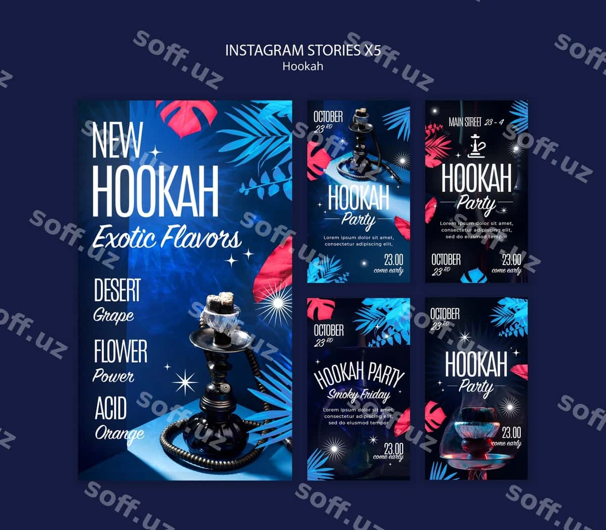 Nargilе shablon dizayni | Hookah template design 1