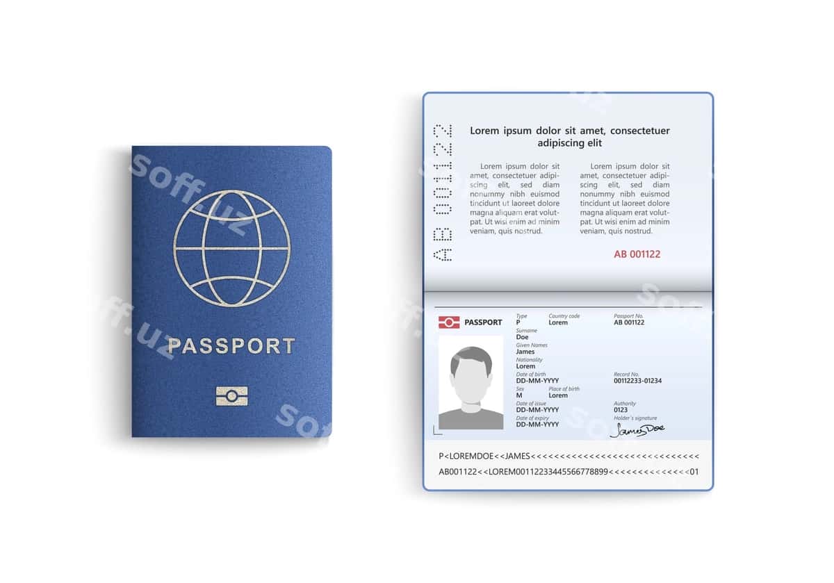 Izolyatsiya qilingan shaxsiy guvohnoma oq | Identity card isolated white 1