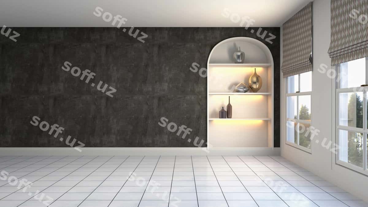 Illustratsiya bo'sh ichki xona | Illustration empty interior room 1