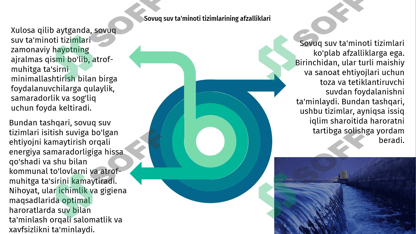 Sovuq suv ta'minoti tizimlari. 2