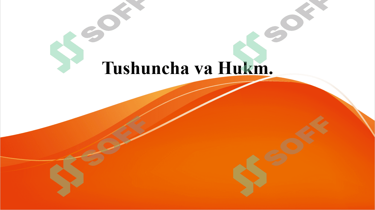 Tushuncha va hukm 1