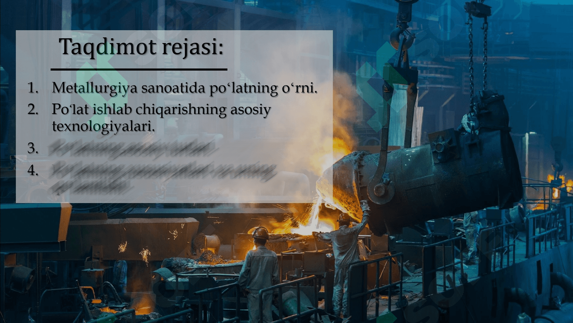 Poʻlat ishlab chiqarish texnologiyasi 2