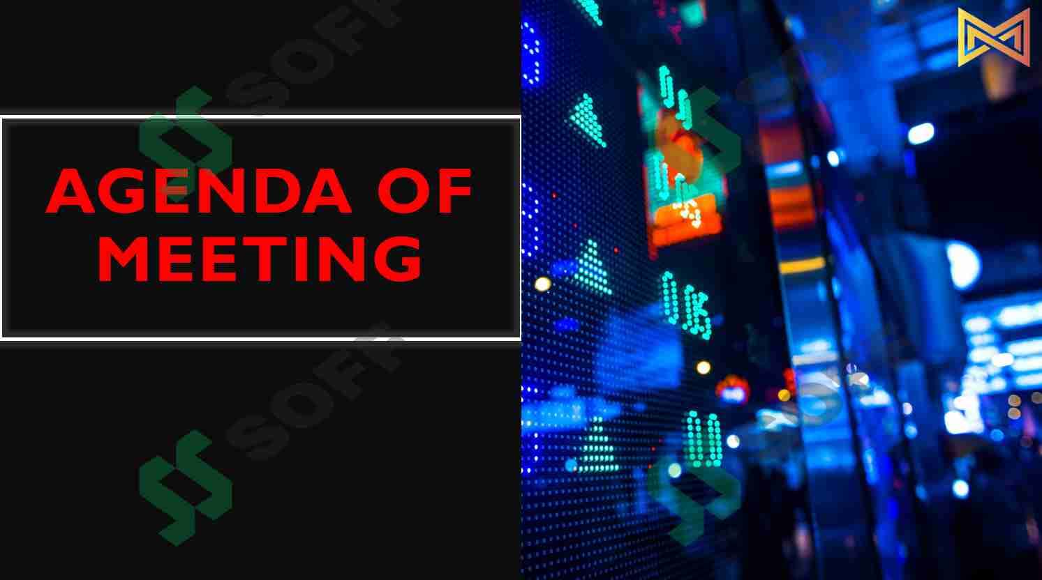 Agenda of meeting 1