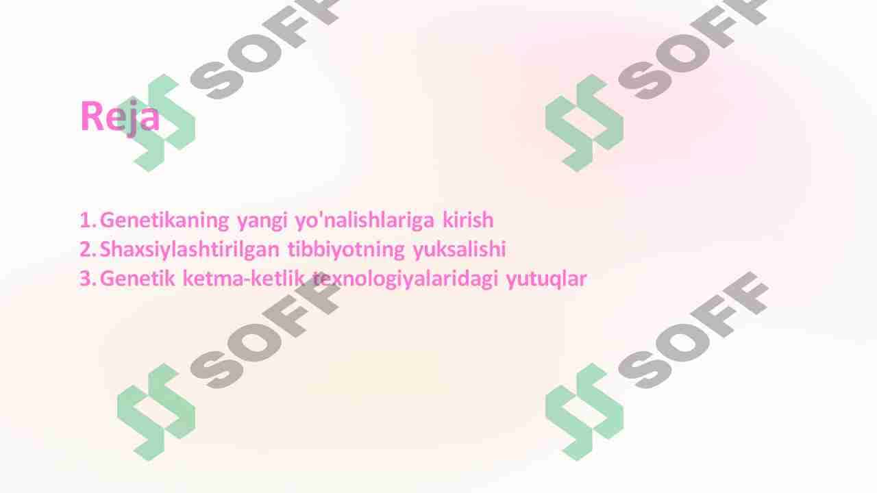 Genetikaning yangi yo‘nalishlari 2