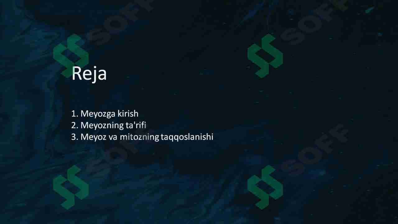 Meyozning biologik axamiyati 2