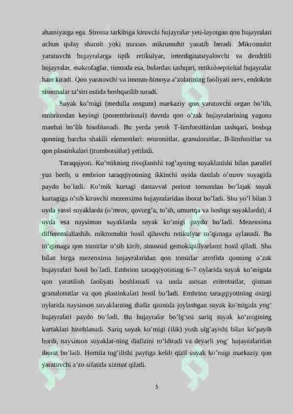 Organizmning immun sisemasi. 5