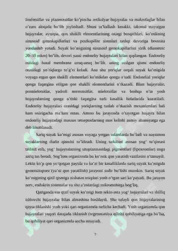 Organizmning immun sisemasi. 7