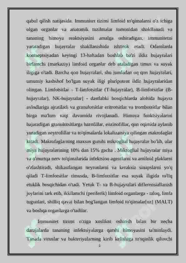 Immunologik sistema 2