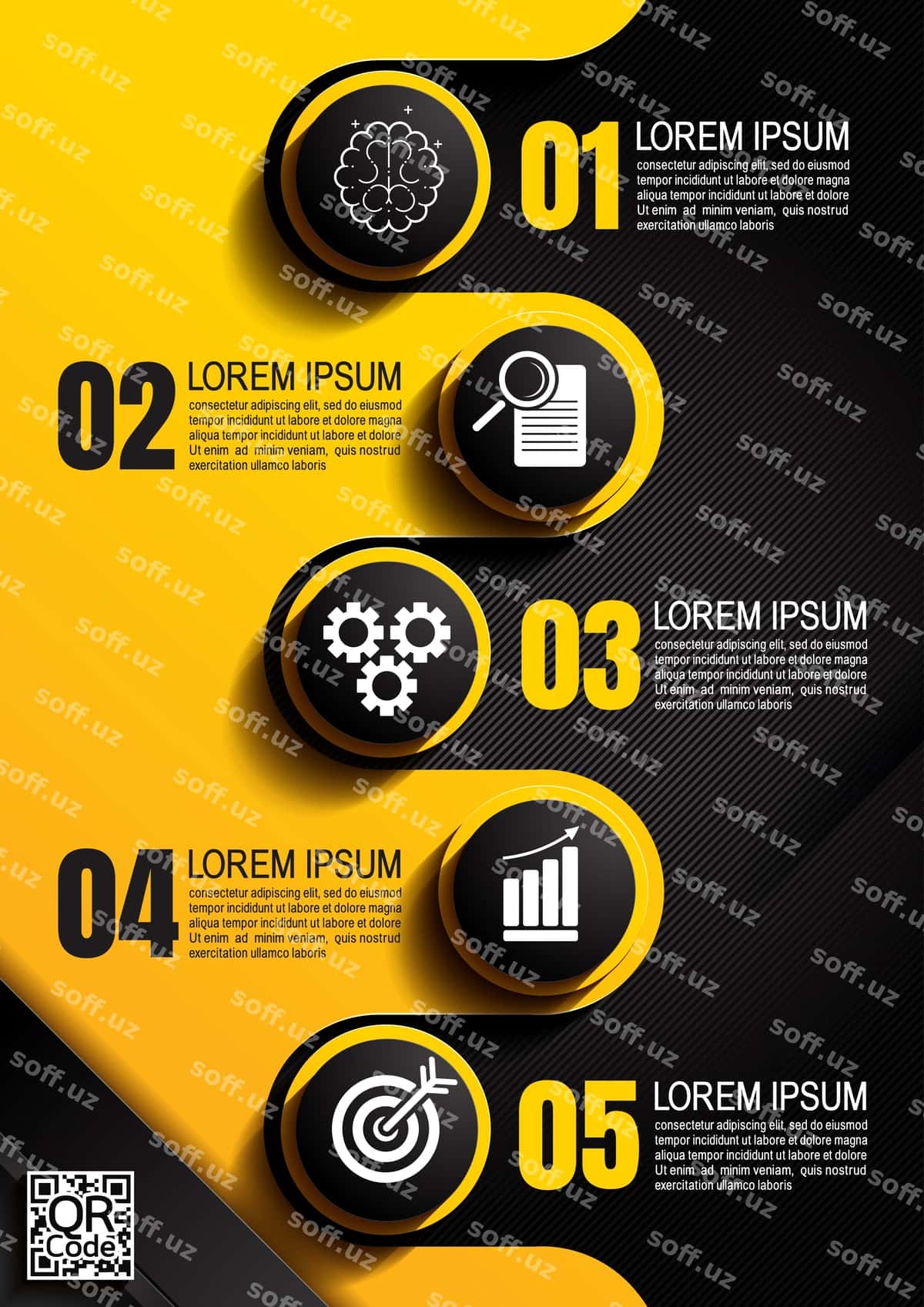 Infografika dizayni qora rang 54 | Infographics design black color 54 1