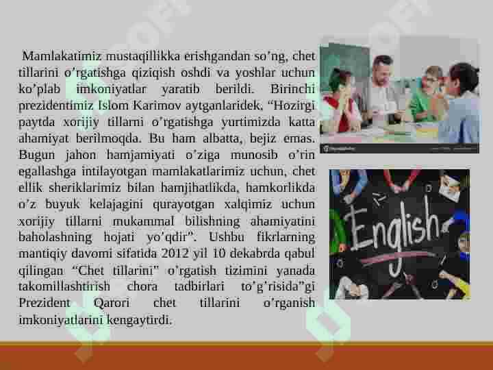 Ingliz tilini o`qitishda innovatsion usullardan foydalanishning ahamiyati 2