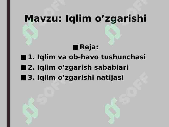 Iqlim o’zgarishi