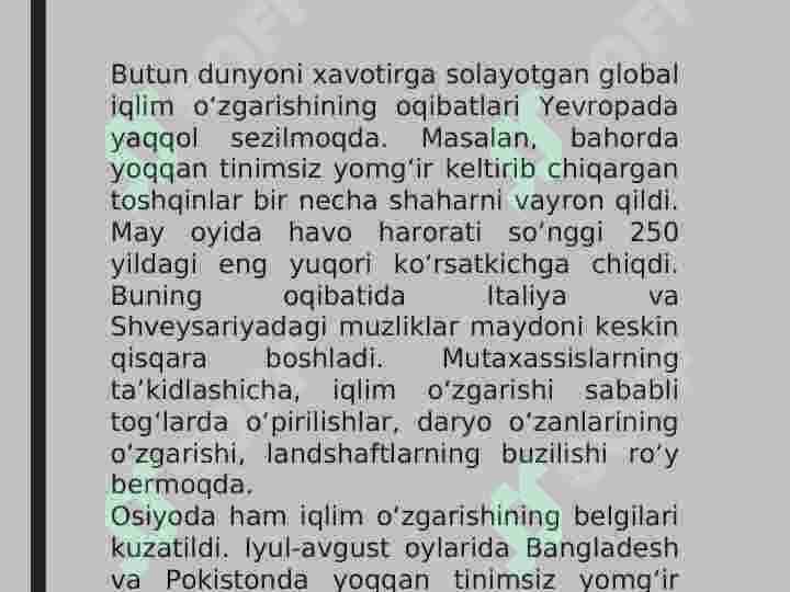 Iqlim o’zgarishi 3