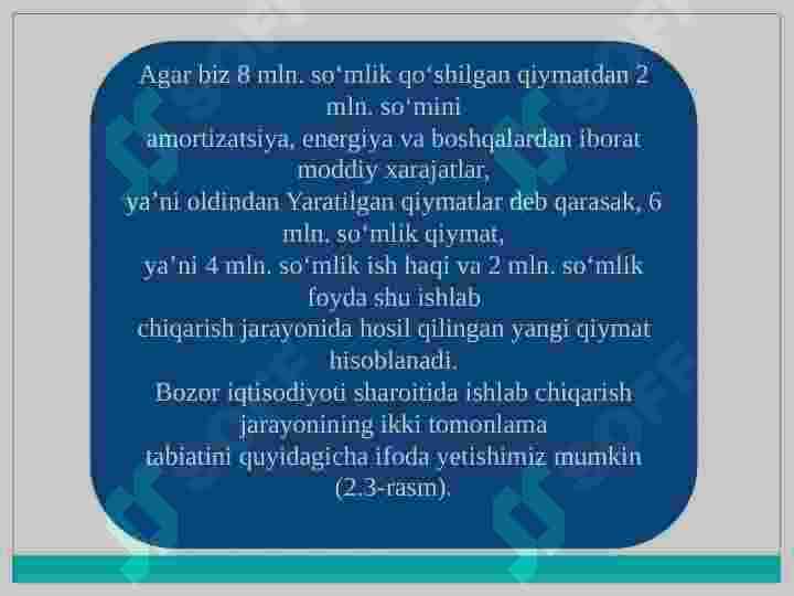 Ishlab chiqarish jarayoni va uning natijalari 6