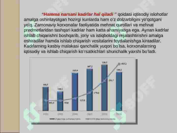Kimyo va oziq ovqat sanoati korxonasining mehnat resurslari 4