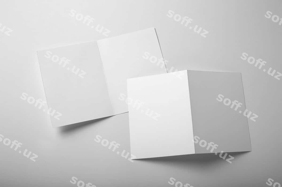 Ajraltirilgan broshyur namuna dizayni | Isolated brochure mockup design 1