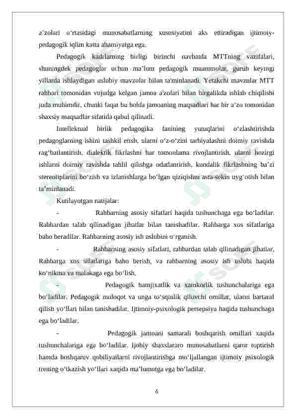 Jamoani muvaffaqiyatli boshqarishda rahbar va xodim munosabatlari 6