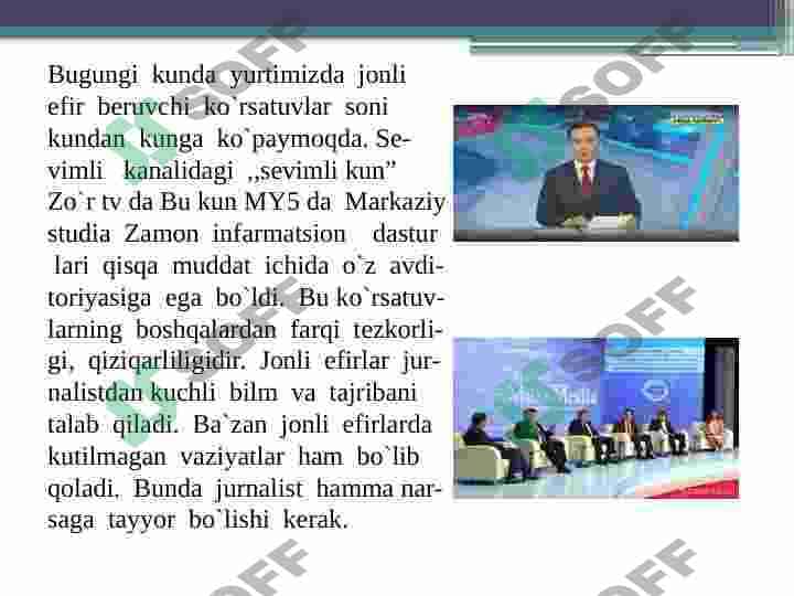 Jonli efirda jurnalist mahorati 3
