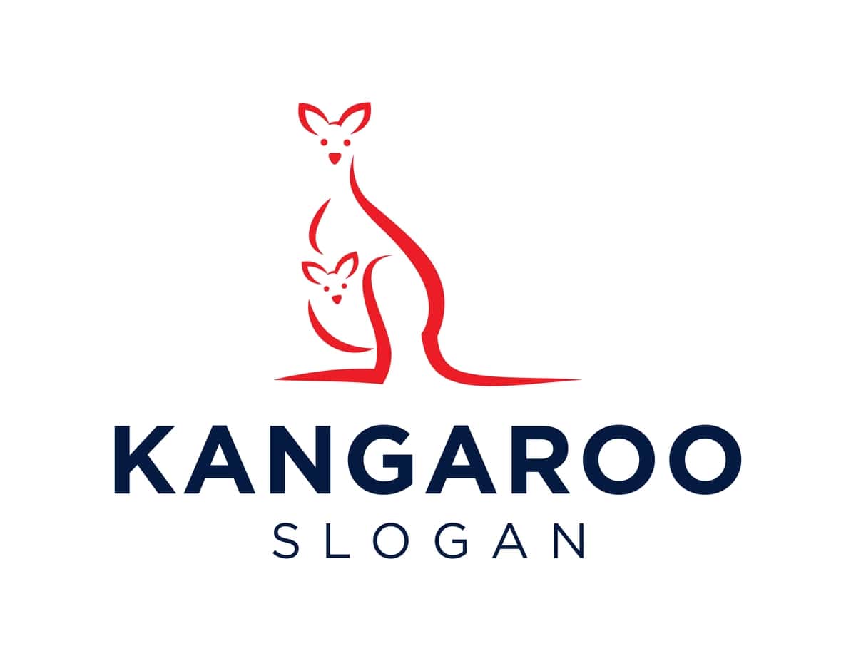Kenguru nomli kanguru logotipi | Kangaroo logo with title kangaroo 1
