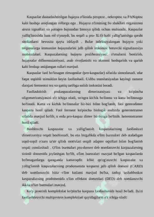 Kaspaza fermenti va  uning qo'llanilishi 3