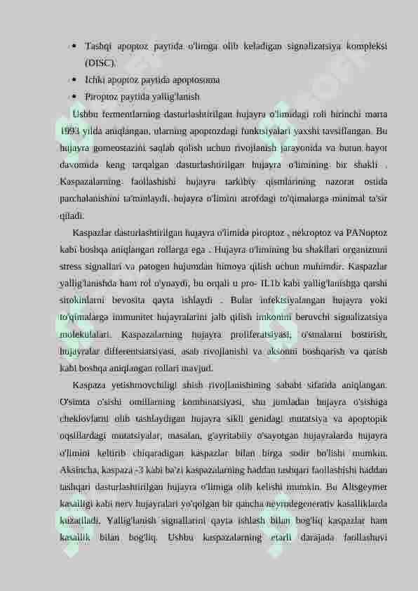 Kaspaza fermenti va  uning qo'llanilishi 4