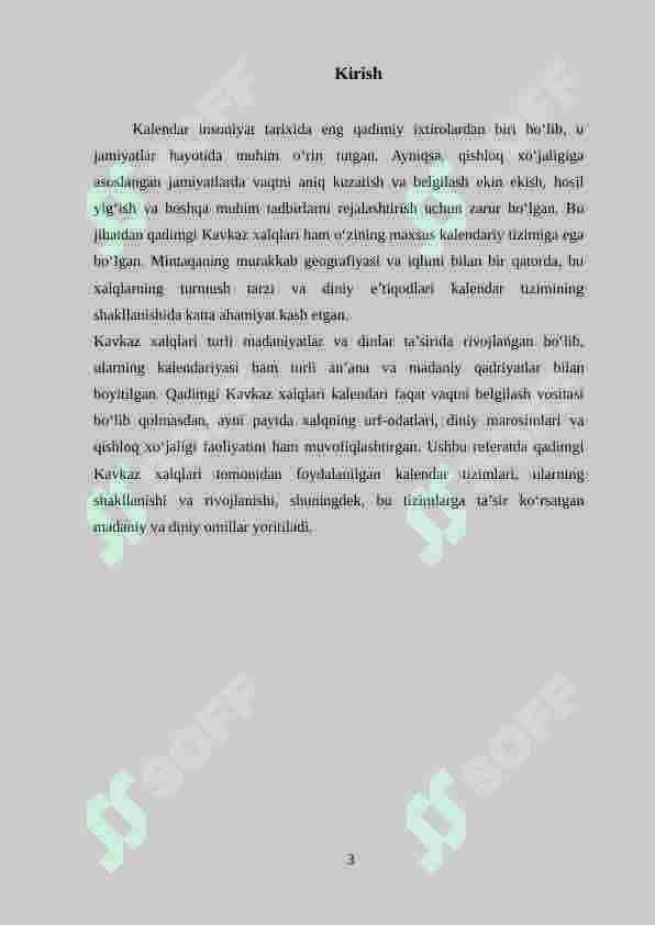 “Qadimgi kavkaz xalqlari kalendari" 3