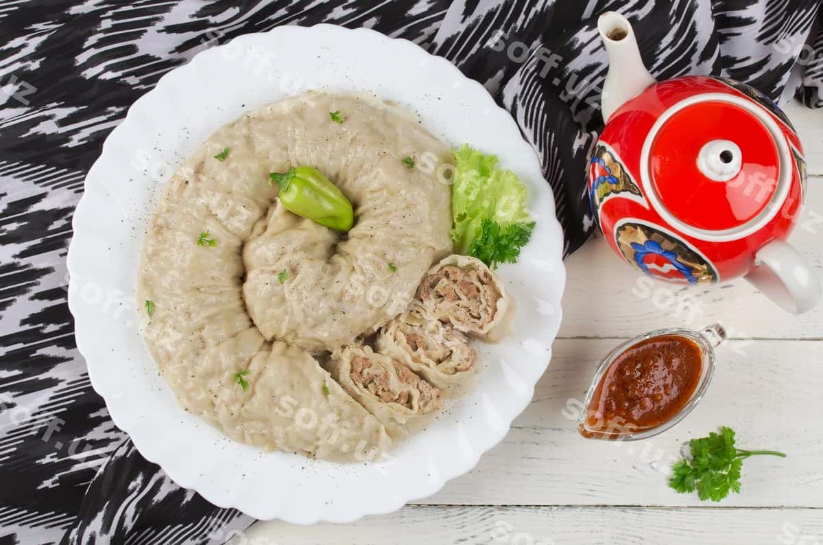 Xonim an'iyaviy o'zbek taomi | Khanum traditional uzbek dish 1