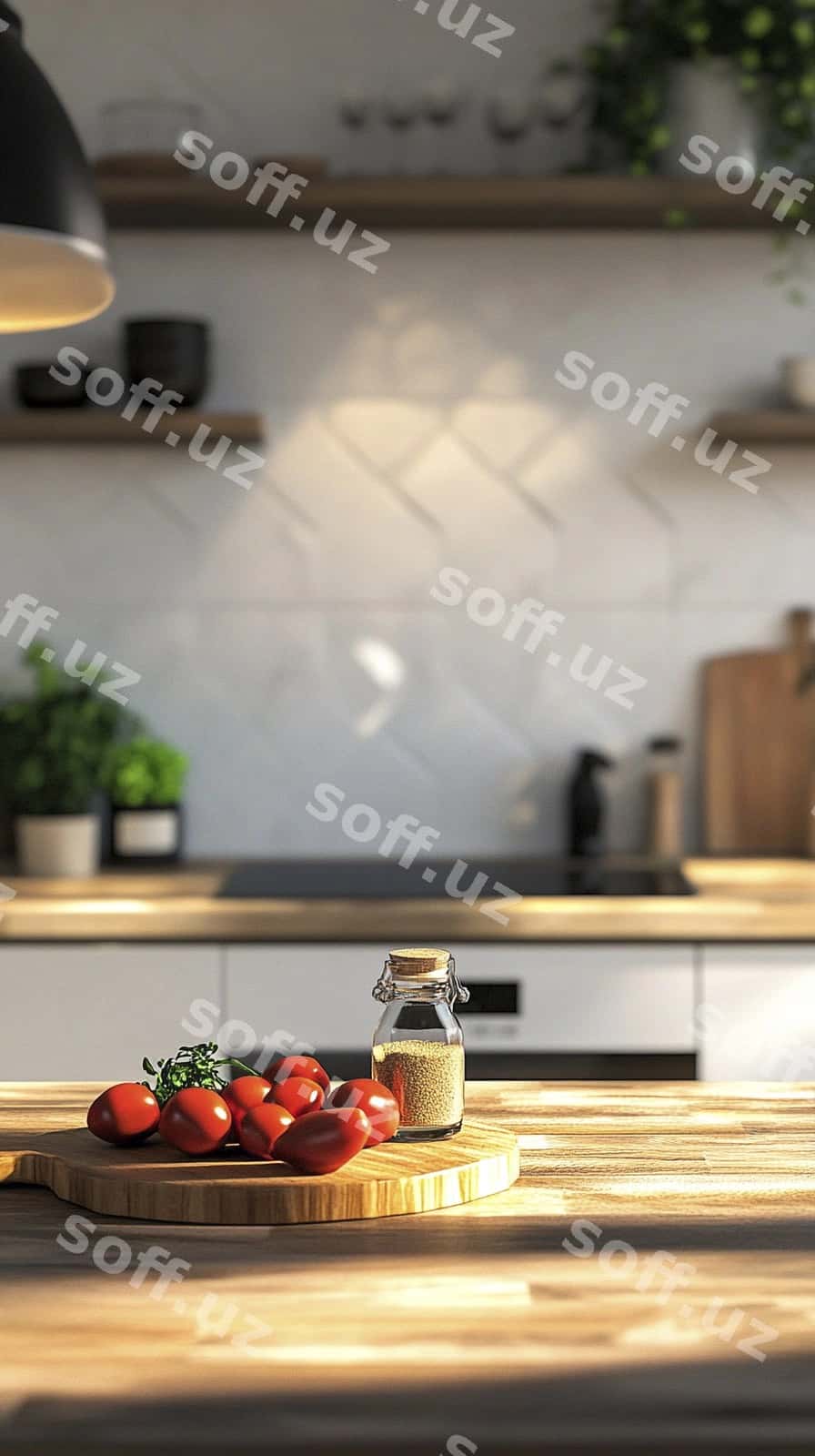 Oshxona xira fon | Kitchen blur background 1
