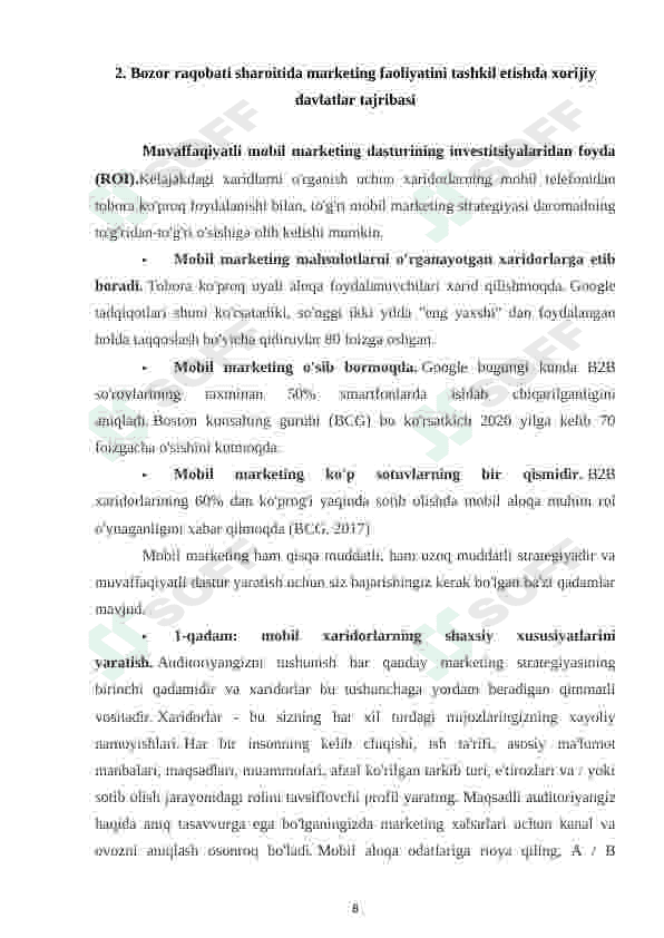 Bozor raqobati sharoitida korxonalarda marketing faoliyatini boshqarish 8