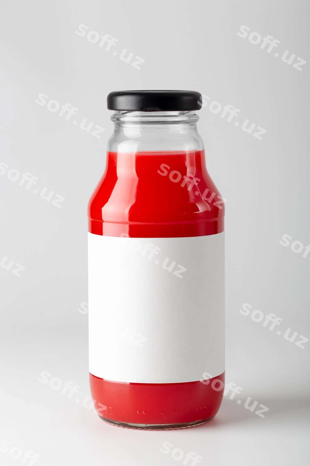 Yorlika namuna shisha idish | Label mockup glass bottle 1