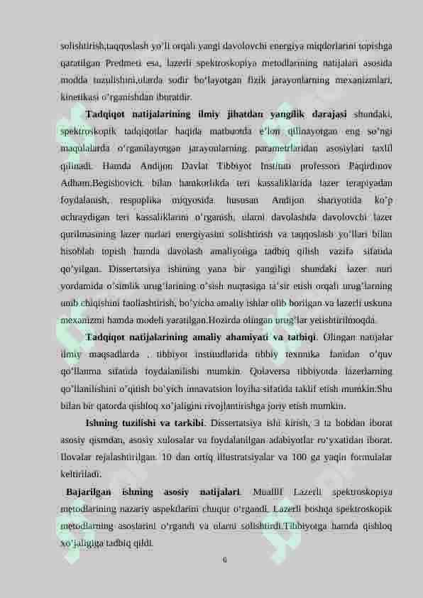 Lazerlar va lazerli spektroskopiya istiqbollari 6