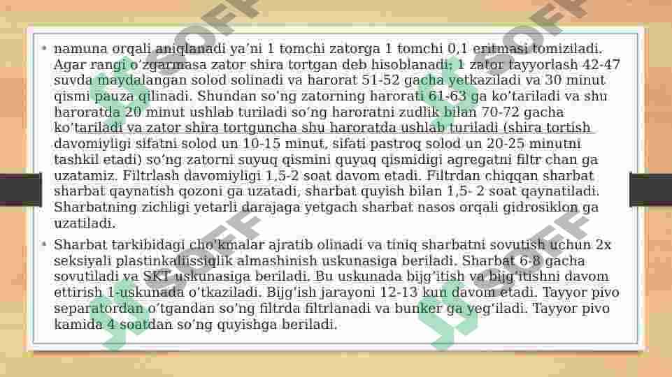 pivo ishlab chiqarish texnalogiyasi taqdimot 8