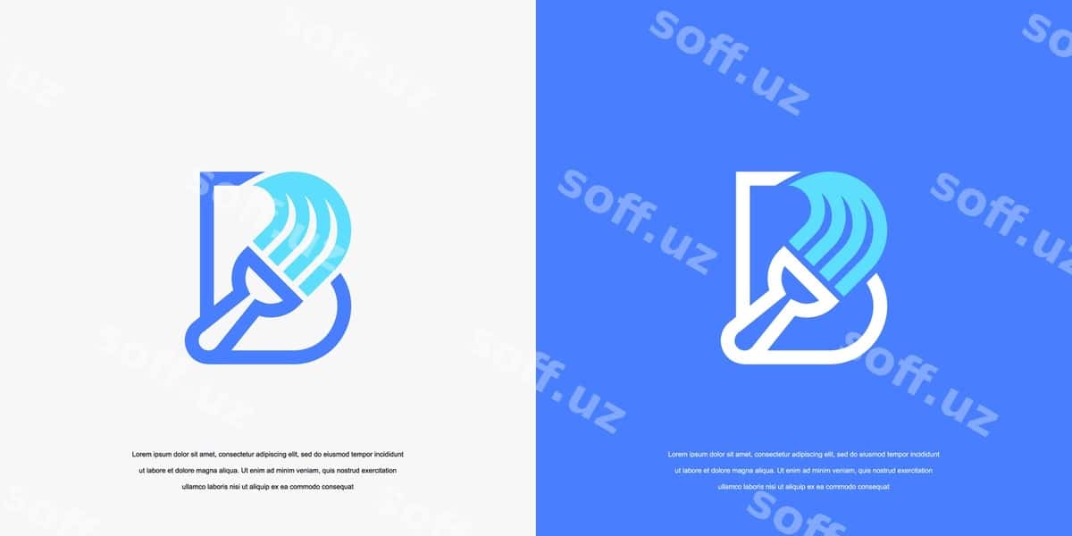 Harf B logotipi boyash logotipi | Letter mark b logo painting logo 1