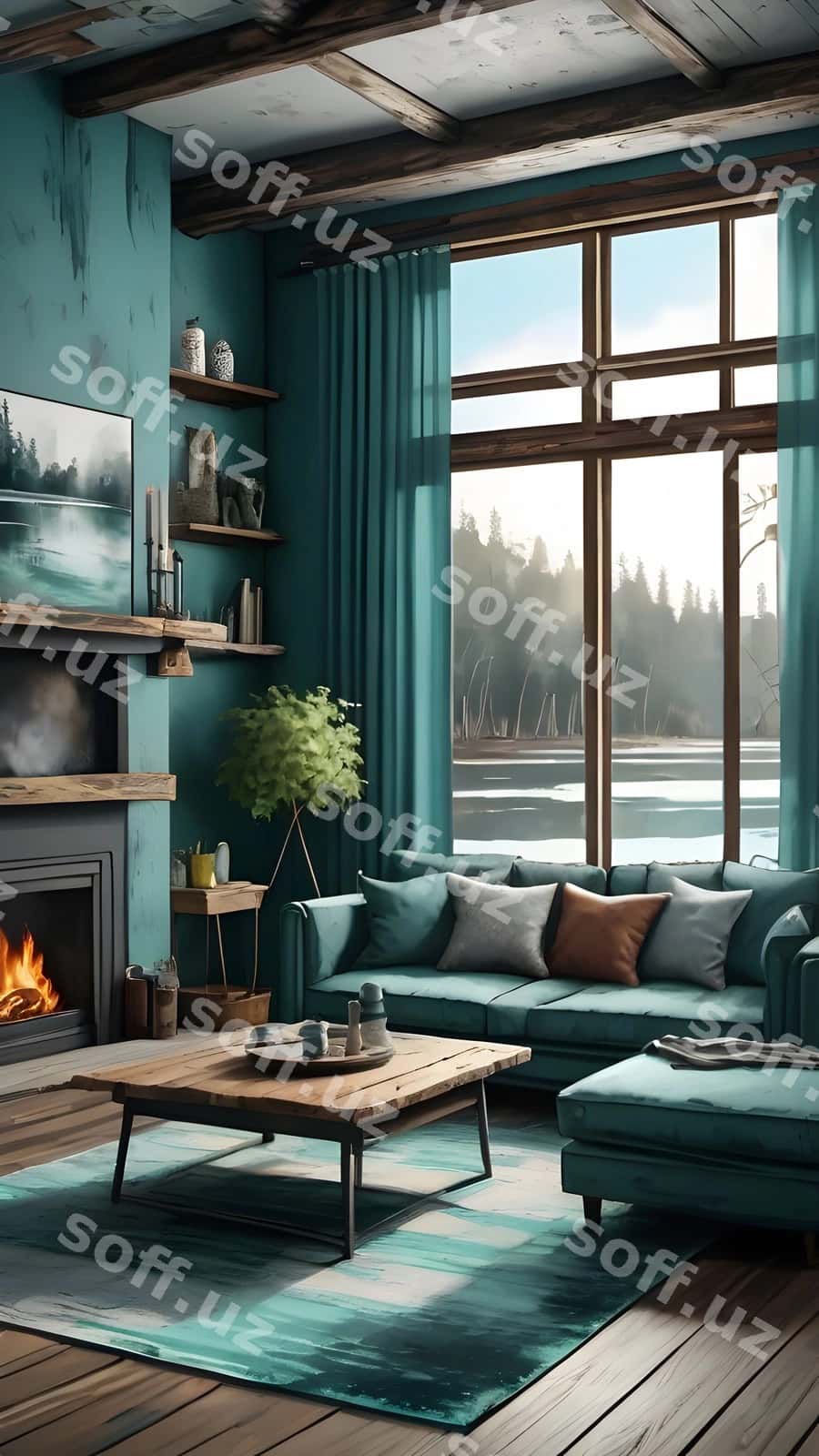 Otish xonasi ichki dekoratsiyasi | Living room interior 1
