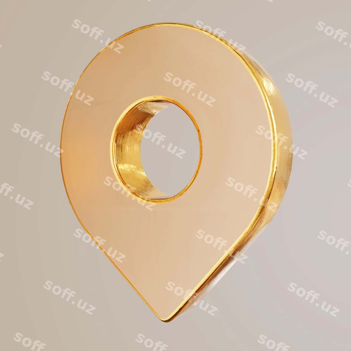 Joylashuv ikonasi 3d oltin 3d render | Location icon 3d golden 3d render 1