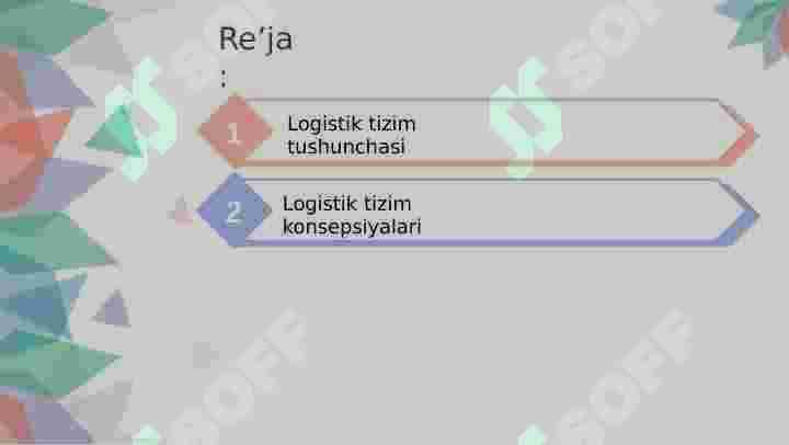 Logistik konseptsiya 2