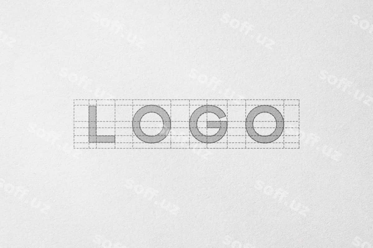 Logo namuna qogʻoz qalam chizmasi | Logo mockup paper pencil sketch 1