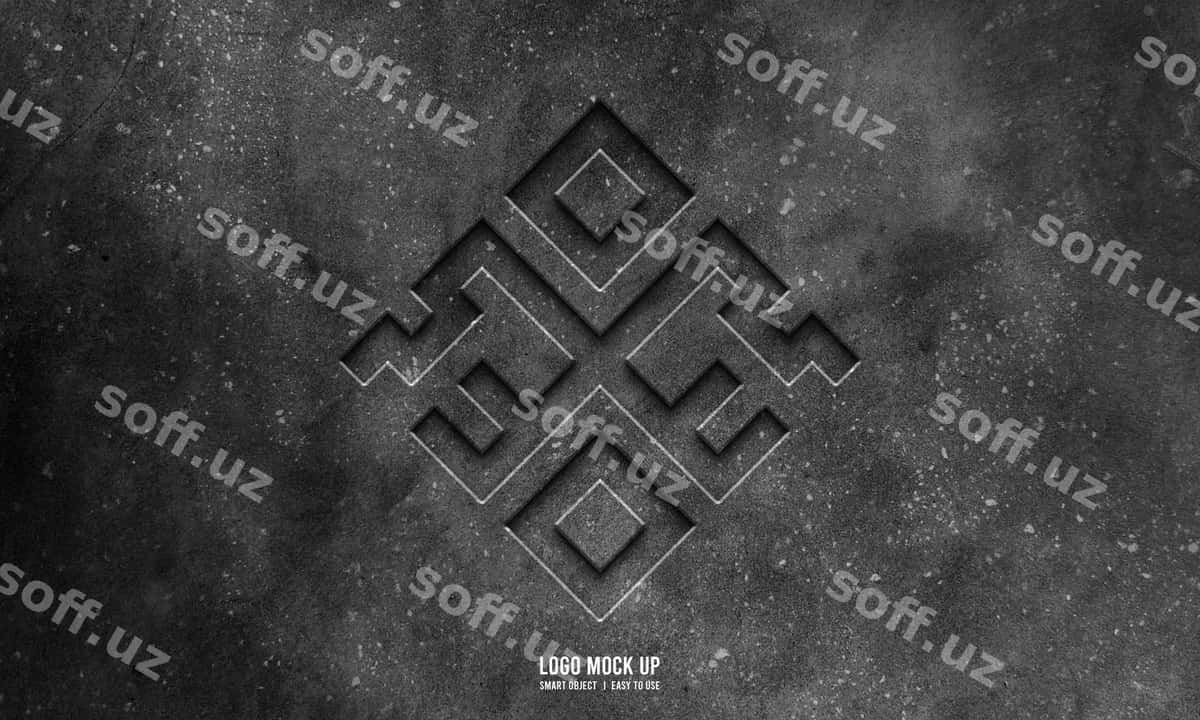 Logo namuna devor teksturasi | Logo mockup wall texture 1