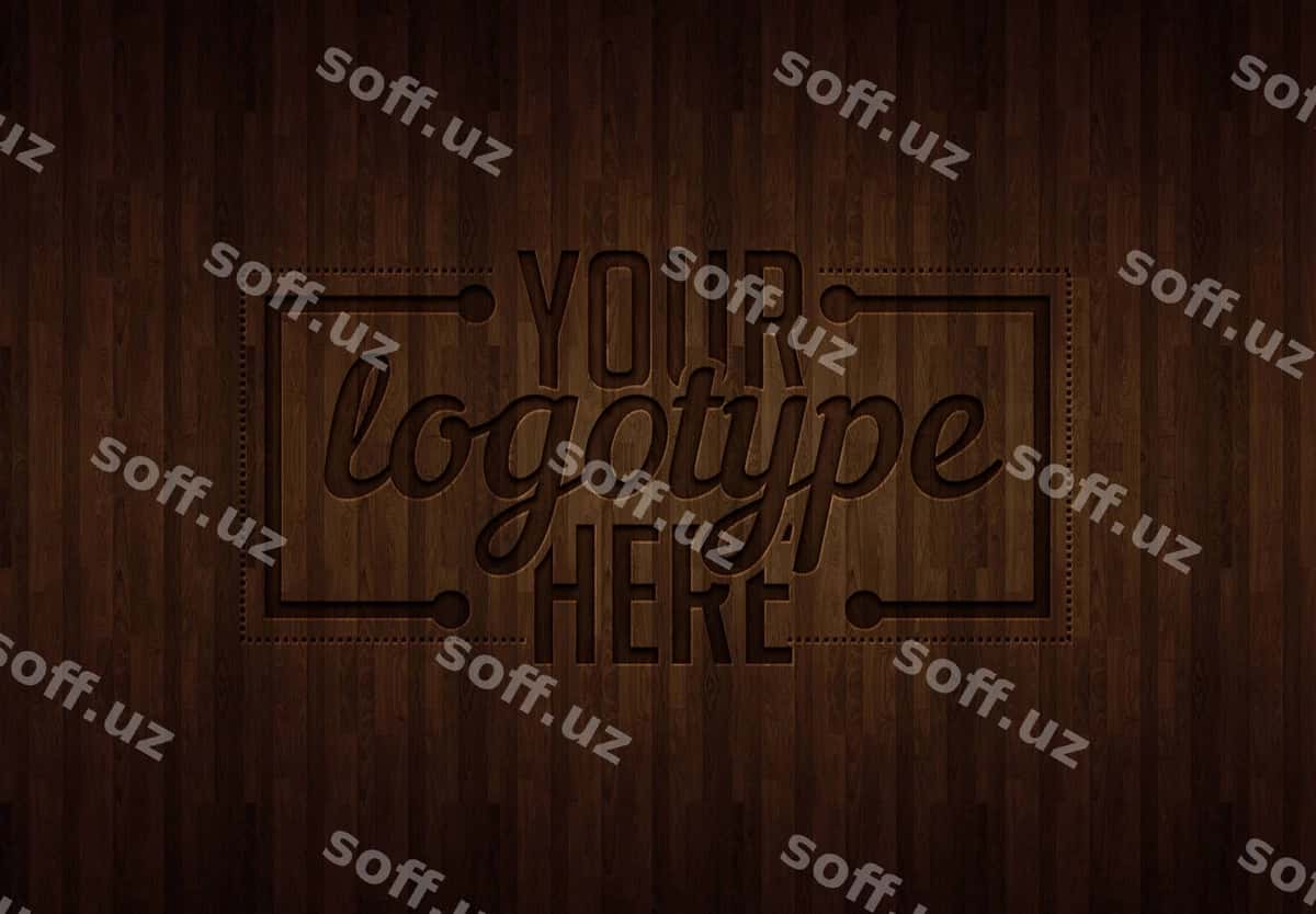 Logotip shablon yog'och | Logotype template wood 1