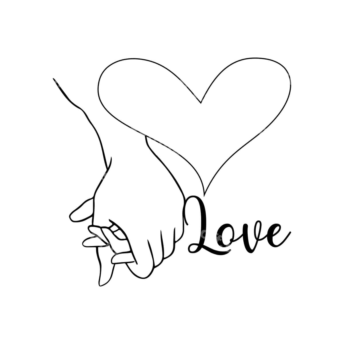 Sevgi chiziq san'ati vektor dizayni | Love line art vector design 1